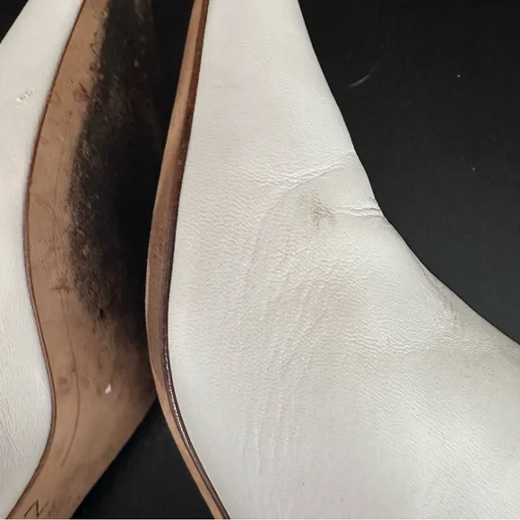 Blogger Fav! Alexandre Birman Women's White Leather Kitten Heels Ankle Boots 37 - Picture 12 of 14